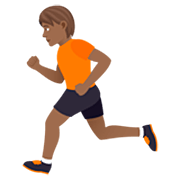 🏃🏾 Emoji Persona Corriendo: Tono De Piel Oscuro Medio en JoyPixels 7.0.