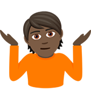 🤷🏿 Emoji schulterzuckende Person: dunkle Hautfarbe JoyPixels 7.0.