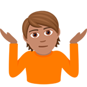 🤷🏽 Emoji Pessoa Dando De Ombros: Pele Morena na JoyPixels 7.0.