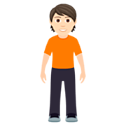🧍🏻 Emoji stehende Person: helle Hautfarbe JoyPixels 7.0.