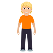 🧍🏼 Emoji stehende Person: mittelhelle Hautfarbe JoyPixels 7.0.