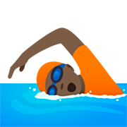 🏊🏿 Emoji Pessoa Nadando: Pele Escura na JoyPixels 7.0.