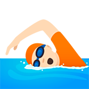 🏊🏻 Emoji Pessoa Nadando: Pele Clara na JoyPixels 7.0.