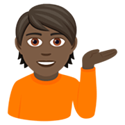 Emoji 💁🏿 Persona Al Punto Informazioni: Carnagione Scura su JoyPixels 7.0.