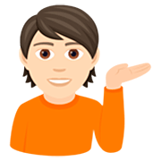 💁🏻 Emoji Pessoa Com A Palma Virada Para Cima: Pele Clara na JoyPixels 7.0.