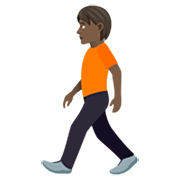 🚶🏿 Emoji Pessoa Andando: Pele Escura na JoyPixels 7.0.