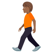 🚶🏾 Emoji Fußgänger(in): mitteldunkle Hautfarbe JoyPixels 7.0.