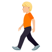 🚶🏼 Emoji Pessoa Andando: Pele Morena Clara na JoyPixels 7.0.