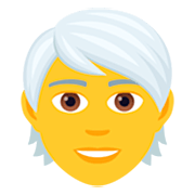 🧑‍🦳 Emoji Erwachsener: weißes Haar JoyPixels 7.0.