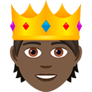 🫅🏿 Emoji Pessoa Com Coroa: Pele Escura na JoyPixels 7.0.