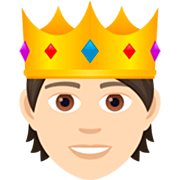 🫅🏻 Emoji Pessoa Com Coroa: Pele Clara na JoyPixels 7.0.