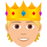 🫅🏼 Emoji Persona Con Corona: Tono De Piel Claro Medio en JoyPixels 7.0.