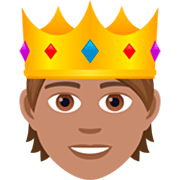 🫅🏽 Emoji Pessoa Com Coroa: Pele Morena na JoyPixels 7.0.