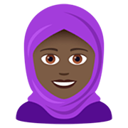 🧕🏿 Emoji Frau mit Kopftuch: dunkle Hautfarbe JoyPixels 7.0.