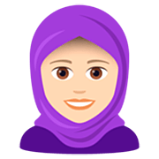 🧕🏻 Emoji Mujer Con Hiyab: Tono De Piel Claro en JoyPixels 7.0.