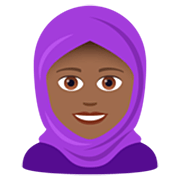 Frau mit Kopftuch: mitteldunkle Hautfarbe JoyPixels 7.0.