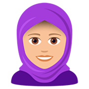 🧕🏼 Emoji Mujer Con Hiyab: Tono De Piel Claro Medio en JoyPixels 7.0.