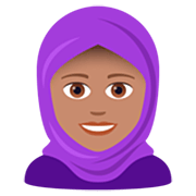 🧕🏽 Emoji Frau mit Kopftuch: mittlere Hautfarbe JoyPixels 7.0.