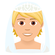 👰🏼 Emoji Person mit Schleier: mittelhelle Hautfarbe JoyPixels 7.0.