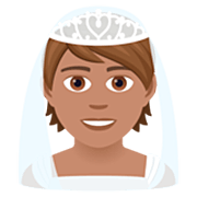 Émoji 👰🏽 Personne Mariée Avec Voile : Peau Légèrement Mate sur JoyPixels 7.0.