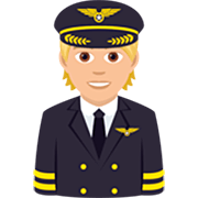 Emoji 🧑🏼‍✈️ Pilota: Carnagione Abbastanza Chiara su JoyPixels 7.0.