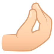 🤌🏻 Emoji zusammengedrückte Finger: helle Hautfarbe JoyPixels 7.0.