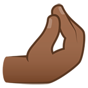 🤌🏾 Emoji Dedos Comprimidos: Pele Morena Escura na JoyPixels 7.0.