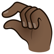 Emoji 🤏🏿 Mano Che Fa Il Gesto Del Pizzico: Carnagione Scura su JoyPixels 7.0.