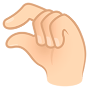🤏🏻 Emoji Mano Pellizcando: Tono De Piel Claro en JoyPixels 7.0.
