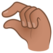 🤏🏽 Emoji Mão Beliscando: Pele Morena na JoyPixels 7.0.