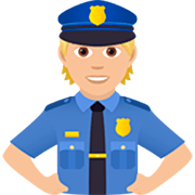 👮🏼 Emoji Agente De Policía: Tono De Piel Claro Medio en JoyPixels 7.0.