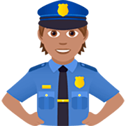 Policial: Pele Morena JoyPixels 7.0.