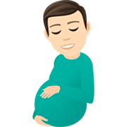 🫃🏻 Emoji Hombre Embarazado: Tono De Piel Claro en JoyPixels 7.0.