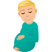 🫃🏼 Emoji Hombre Embarazado: Tono De Piel Claro Medio en JoyPixels 7.0.