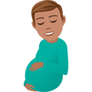 🫃🏽 Emoji Hombre Embarazado: Tono De Piel Medio en JoyPixels 7.0.