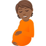 Persona Embarazada: Tono De Piel Oscuro Medio JoyPixels 7.0.