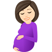 🤰🏻 Emoji Mujer Embarazada: Tono De Piel Claro en JoyPixels 7.0.