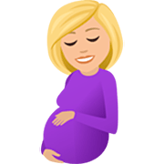 🤰🏼 Emoji Mujer Embarazada: Tono De Piel Claro Medio en JoyPixels 7.0.
