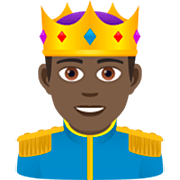 🤴🏿 Emoji Príncipe: Pele Escura na JoyPixels 7.0.