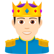 Emoji 🤴🏻 Principe: Carnagione Chiara su JoyPixels 7.0.