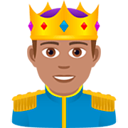 🤴🏽 Emoji Príncipe: Pele Morena na JoyPixels 7.0.