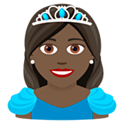 👸🏿 Emoji Princesa: Pele Escura na JoyPixels 7.0.