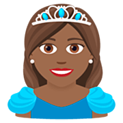 👸🏾 Emoji Princesa: Pele Morena Escura na JoyPixels 7.0.