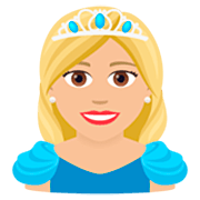👸🏼 Emoji Princesa: Tono De Piel Claro Medio en JoyPixels 7.0.