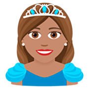 👸🏽 Emoji Prinzessin: mittlere Hautfarbe JoyPixels 7.0.