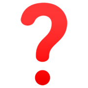 Emoji ❓ Punto Interrogativo Rosso su JoyPixels 7.0.