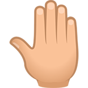 🤚🏼 Emoji Dorso Da Mão Levantado: Pele Morena Clara na JoyPixels 7.0.