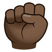 ✊🏿 Emoji Puño En Alto: Tono De Piel Oscuro en JoyPixels 7.0.