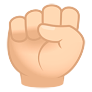 ✊🏻 Emoji Puño En Alto: Tono De Piel Claro en JoyPixels 7.0.