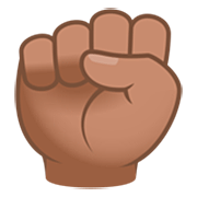 Emoji ✊🏽 Pugno: Carnagione Olivastra su JoyPixels 7.0.